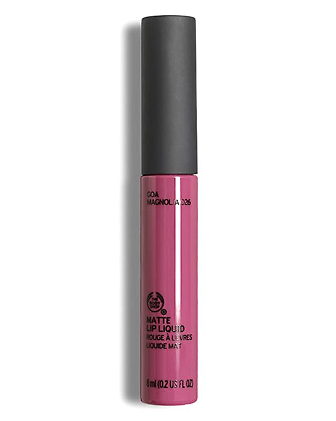 body shop matte lip liquid goa magnolia